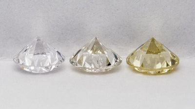 Comparaison des différentes couleurs du diamant