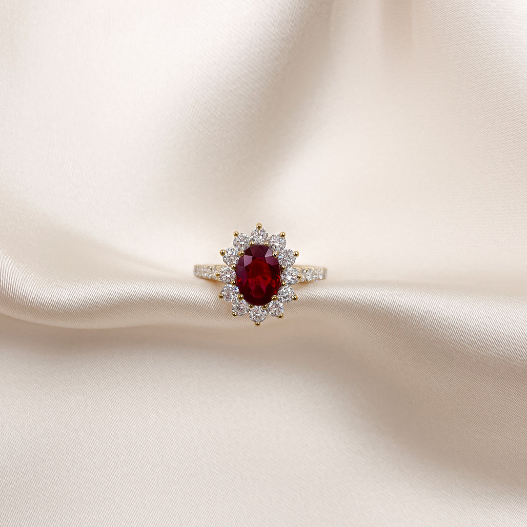 Bague Dolly-Bijoux En Argent 925 Rhodié Sertie Rubis Et Cz - Taille 50, Neuf Avec étiquettes