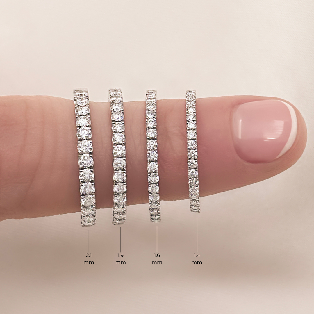 Alliance Femme Dolly-Bijoux En Argent 925 - Bague Éternité Pavé De 5 Rangs Diamants Cz - Tailles 54 à 62