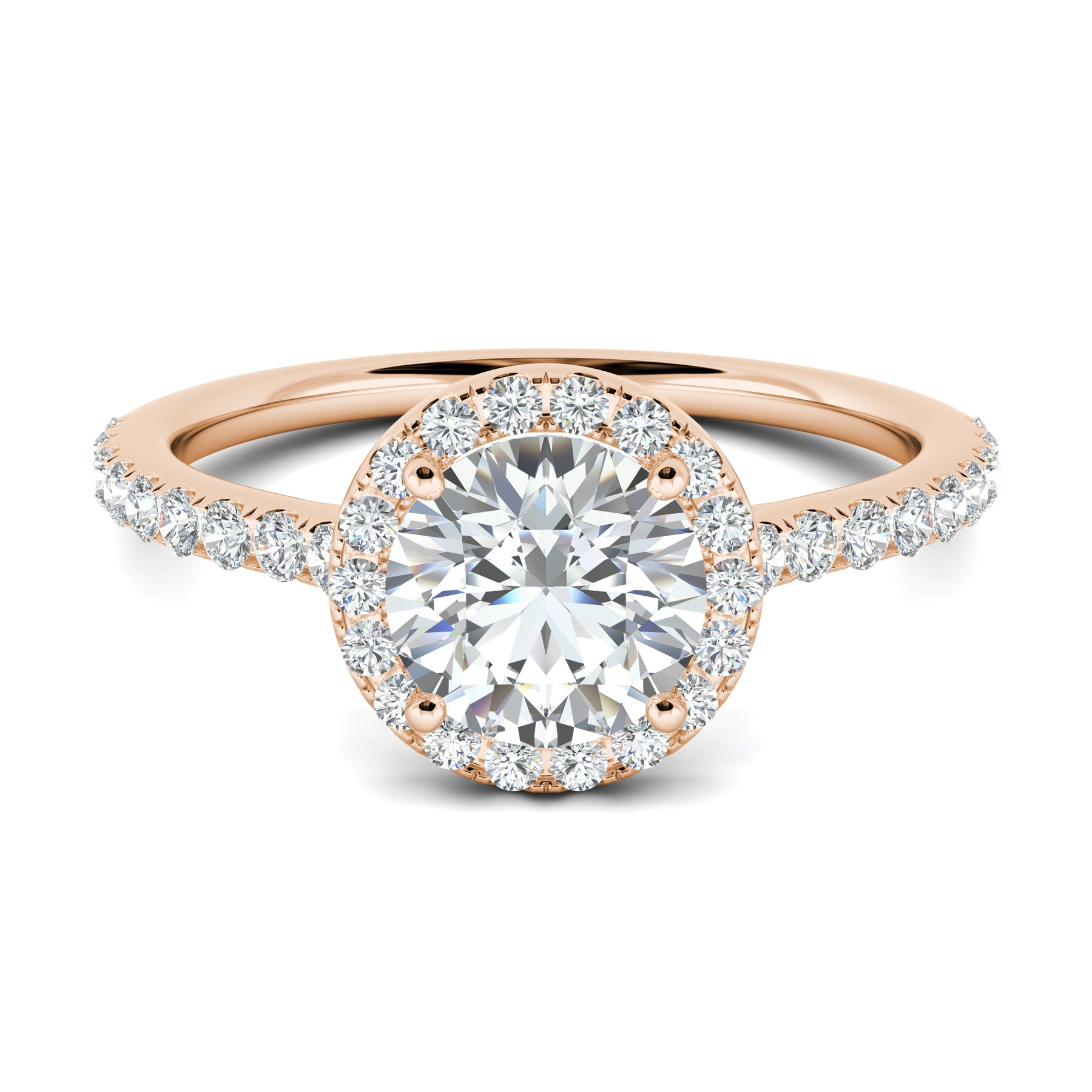 Round Diamond Halo Engagement Ring - Dalia | Beldiamond