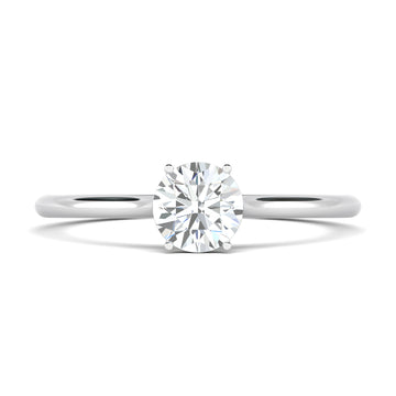 Solitaire diamant rond bague de fiançailles