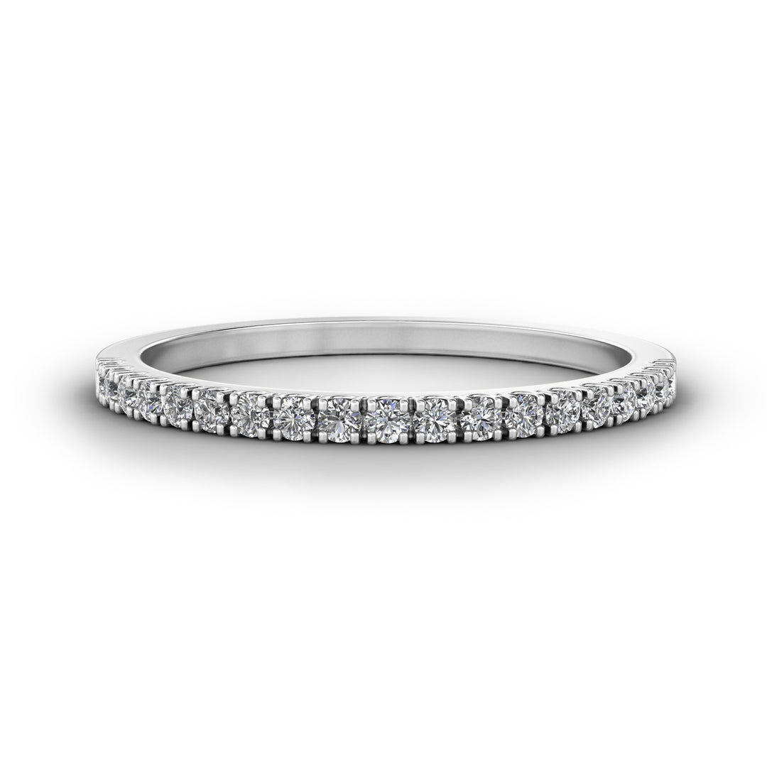 Alliance éternité Rhodiée T60 - Pavage De Diamants CZ En Argent 925 - Dolly-Bijoux - Neuf Avec étiquettes